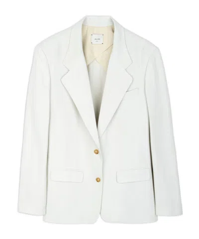 Alysi Notched-lapels Button-fastening Jacket In Neutral
