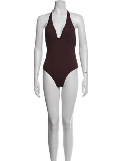 Pre-owned Alysi One-piece In Burgundy