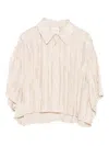 Alysi Origami-pleated Shirt In Neutral