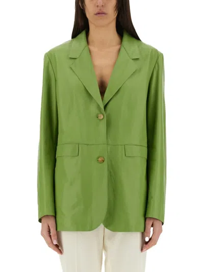 ALYSI OVERSIZED LEATHER BLAZER