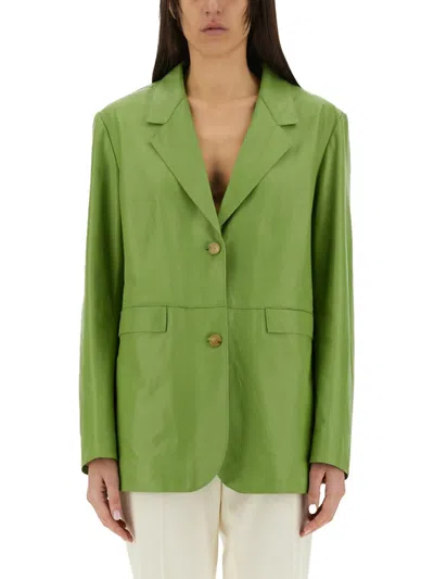ALYSI OVERSIZED LEATHER BLAZER
