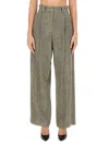 Alysi Belt-loop Casual Pants In Grey