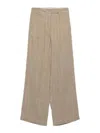 Alysi Linen Pants In Beige