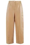Alysi Pantalone Lino Cristallo Dritto In Cereale