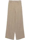 Alysi Linen Pants In Brown