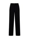 Alysi Pressed-crease Straight-leg Trousers In Black