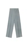 Alysi Belt-loop Casual Pants In Grey