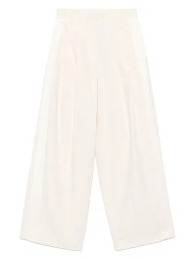 Alysi Patterned-jacquard Trousers In Neutrals