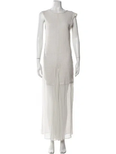Pre-owned Alysi Patterned Long Dress W/ Tags In Neutrals