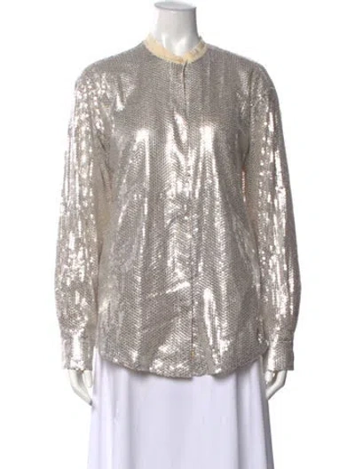 Pre-owned Alysi Patterned Long Sleeve Top In Multicolor