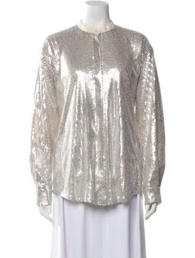 Pre-owned Alysi Patterned Long Sleeve Top W/ Tags In Multicolor