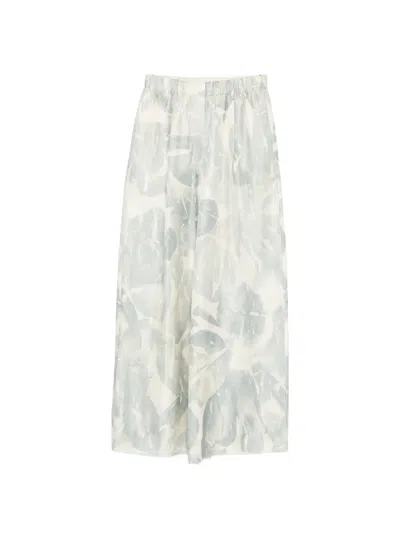 Alysi Patterned Straight Trousers In Neutral