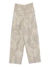 Alysi Patterned Wool-blend Pants In Neutral