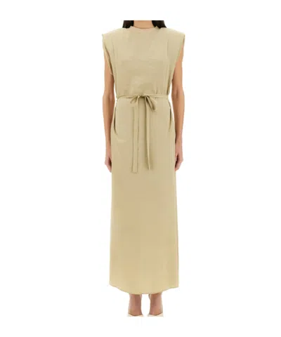 ALYSI ALYSI BELTED SLEEVELESS MAXI DRESS