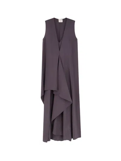 Alysi Peach Touch Long Dress In Purple