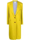 Alysi Peak-lapels Single-breasted Coat In Yellow