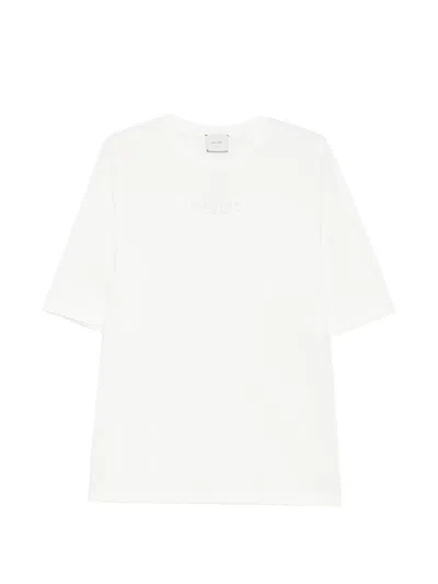 Alysi Pearl-embellished T-shirt In White