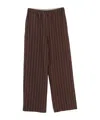 Alysi Pinstripe-pattern Elasticated-waist Trousers In Brown