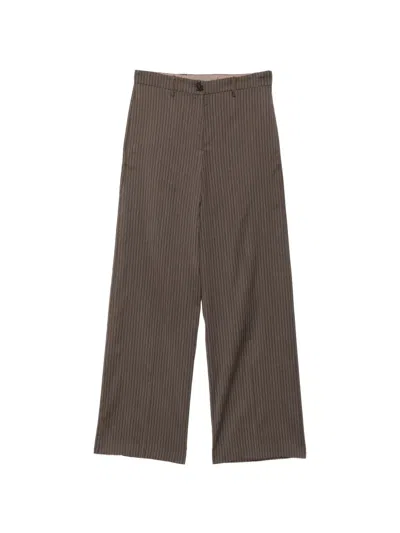 Alysi Pinstripe-pattern Trousers In Gray