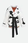 Alysi Piumino Kimono Bianco In Bianco