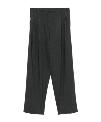 Alysi Pleat Detail Track Pants In Black