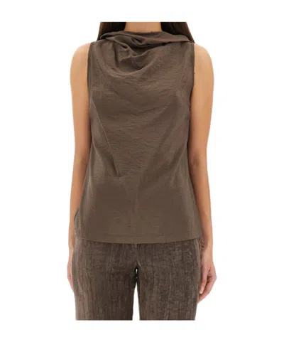ALYSI PLEATED DETAIL TOP