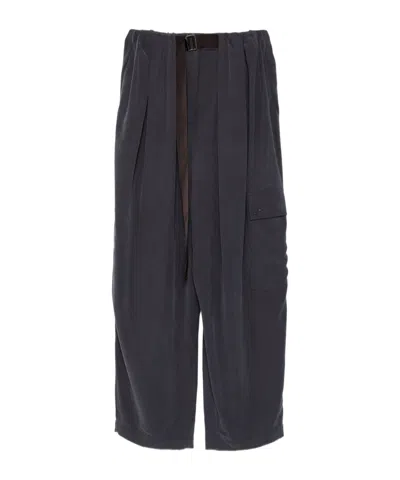 Alysi Pleated Detail Track Pants In Black