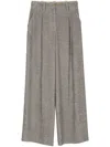 Alysi Belt-loop Casual Pants In Brown