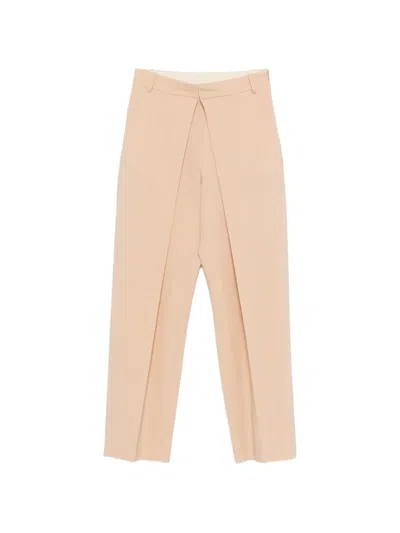 Alysi Pleated Pocket Trousers In Neutral