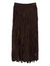 Alysi Pleated Skirt In Brown