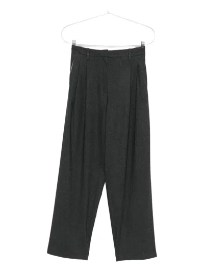 Alysi Pleated Trousers In Black