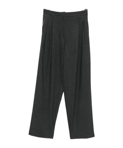 Alysi Pleated Trousers In Black
