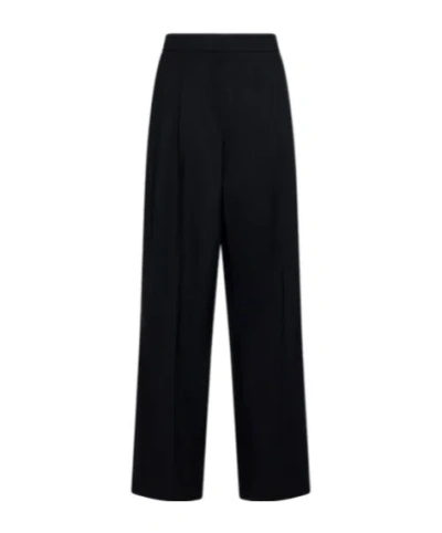Alysi Pleated Trousers In Black