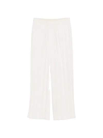 Alysi Pleated Trousers In White