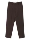Alysi Pleated Wool Trousers In Brown
