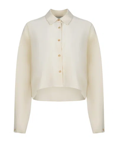 ALYSI POINTED COLLAR LONG-SLEEVED SHIRT
