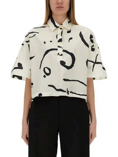 Alysi Polo Shirt Printed Orchestra In White