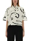 Alysi Polo Shirt Abstract Orchestra In White