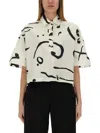 Alysi Polo Shirt Abstract Orchestra In White