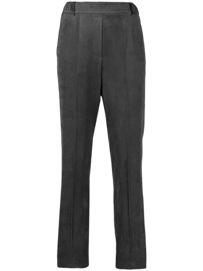Alysi Pressed-crease Tapered-leg Trousers In Grey