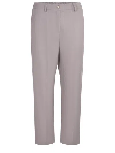 ALYSI PRESSED-CREASE TROUSERS