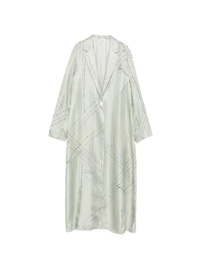 Alysi Print Jacket In White