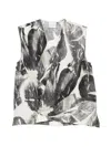 Alysi Printed Buttoned Top In Multi