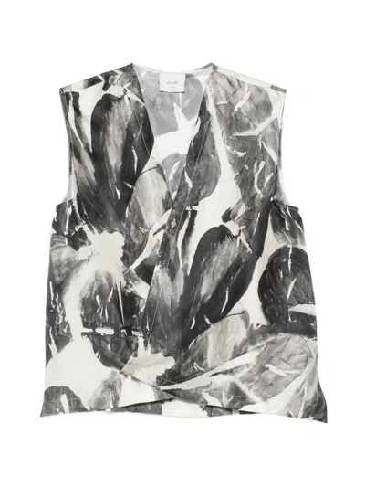 Alysi Printed Buttoned Top In Multi