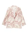 Alysi Printed Single Breasted Jacket In Brown