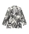 Alysi Printed Collared Jacket In Gray