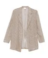 Alysi Single-breasted Blazer Jacket In Brown