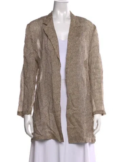 Pre-owned Alysi Printed Long Sleeve Top In Neutrals