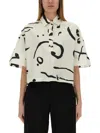 Alysi Polo Shirt Abstract Orchestra In White