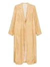 Alysi Printed Silk Coat In Yellow